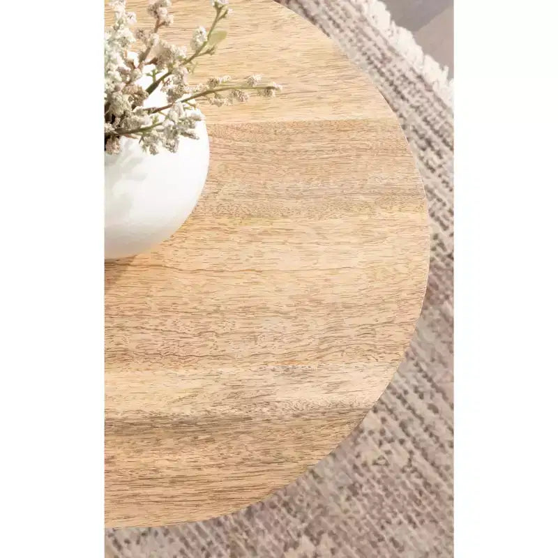 Table d'appoint ovale en bois marron – 1 personne