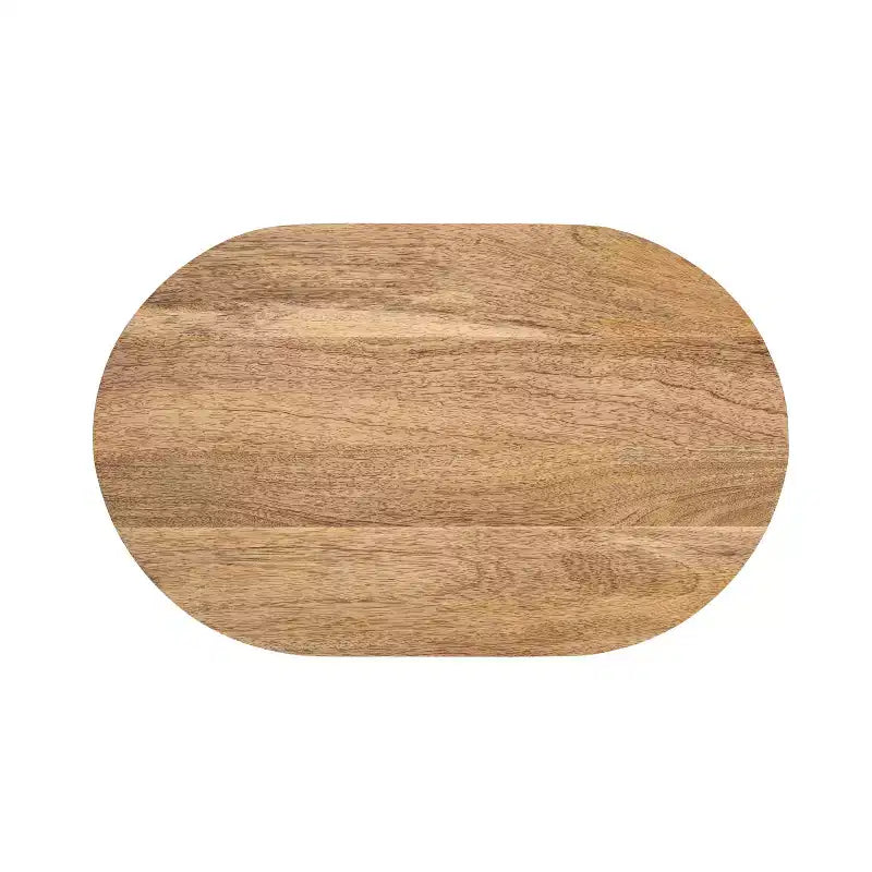 Table d'appoint ovale en bois marron – 1 personne