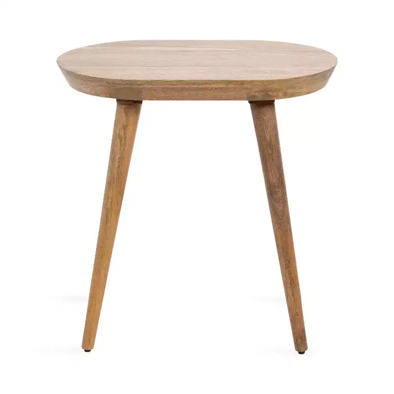 Table d'appoint ovale en bois marron – 1 personne