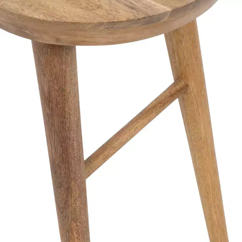 Table d'appoint ovale en bois marron – 1 personne