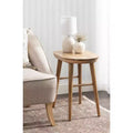 Table d'appoint ovale en bois marron – 1 personne