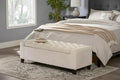 TUYOHW Upholstered Bench with Soft Cushion, Modern Bench for Living Room and Bedroom, Comfortable Bench for Adults