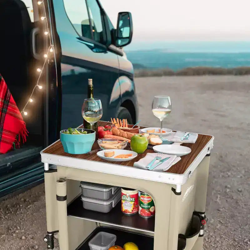 Table de camping pliable multicolore, individuelle