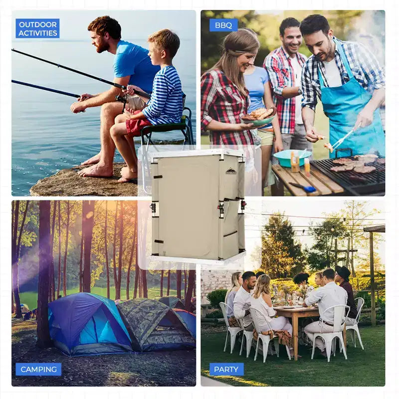 Table de camping pliable multicolore, individuelle