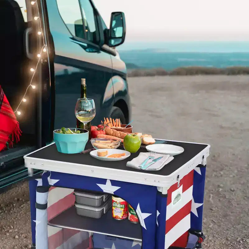 Table de camping pliable multicolore, individuelle
