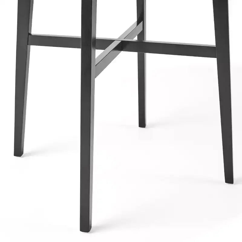 Table de bar carrée 2 personnes, plateau Ciment Gris / Gris+Noir / Noyer, 4 pieds