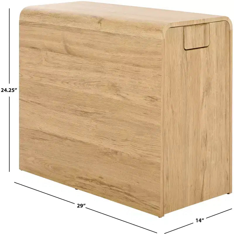 Support de rangement à roulettes noir / chêne / blanc pour équipements de sport, métal et MDF, rangement au sol