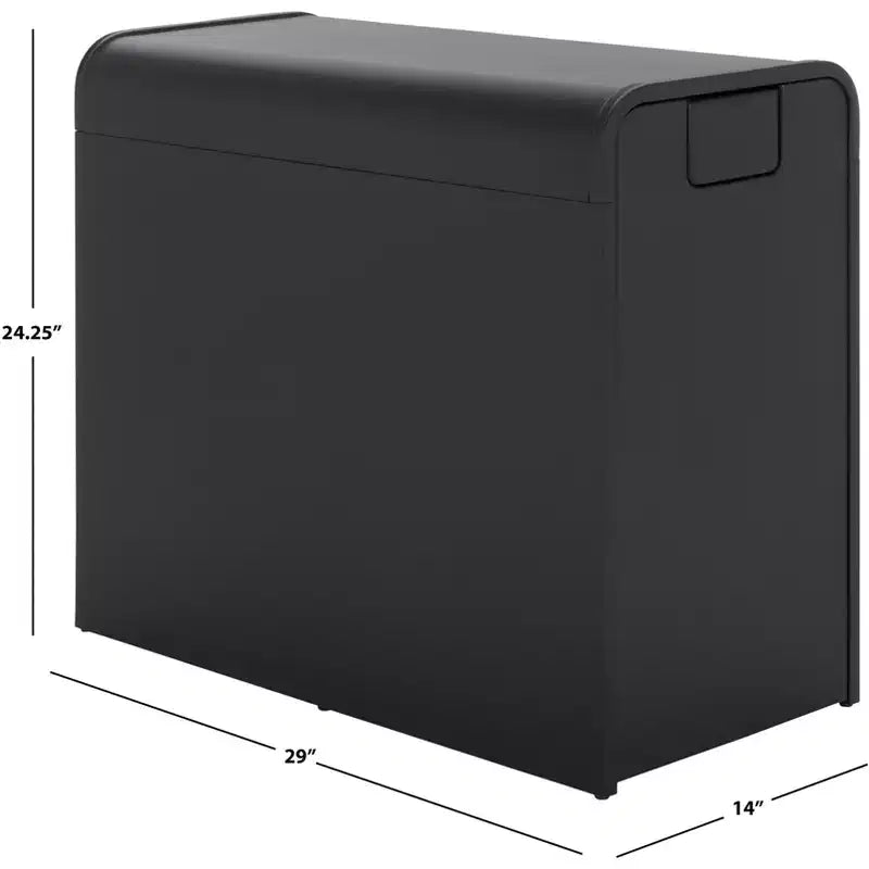 Support de rangement à roulettes noir / chêne / blanc pour équipements de sport, métal et MDF, rangement au sol