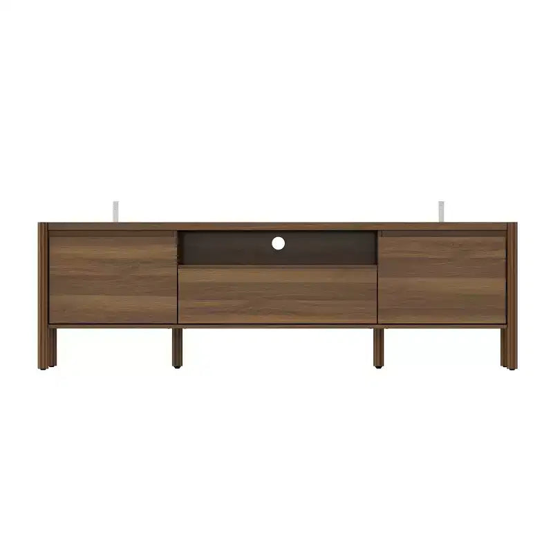 Meuble TV moderne en bois naturel, style minimaliste, convient aux téléviseurs jusqu'à 70 pouces