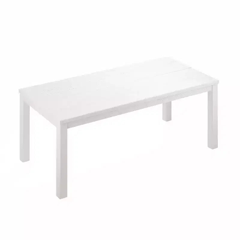 Table à manger rectangulaire en bois, espresso/gris/blanc, 6 places