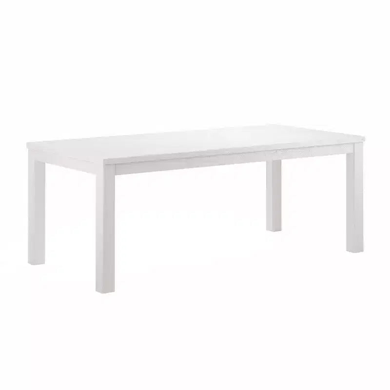 Table à manger rectangulaire en bois, espresso/gris/blanc, 6 places