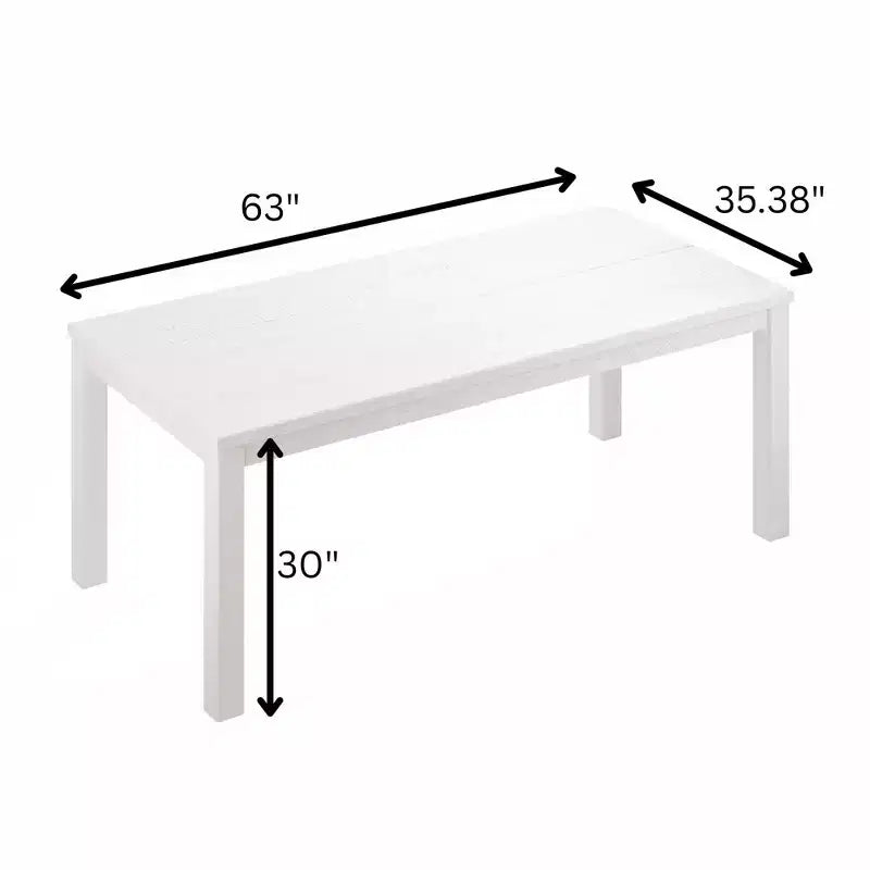 Table à manger rectangulaire en bois, espresso/gris/blanc, 6 places