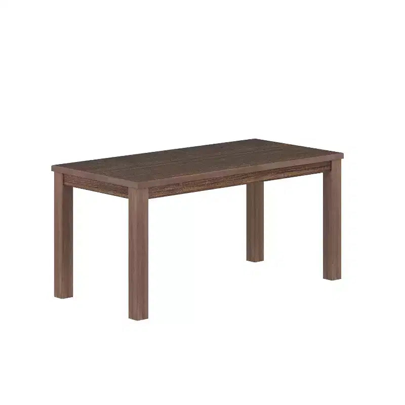 Table à manger rectangulaire en bois, espresso/gris/blanc, 6 places