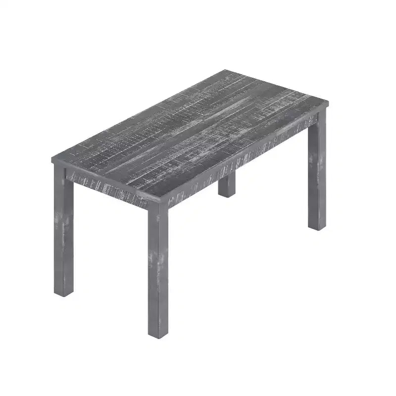 Table à manger rectangulaire en bois, espresso/gris/blanc, 6 places