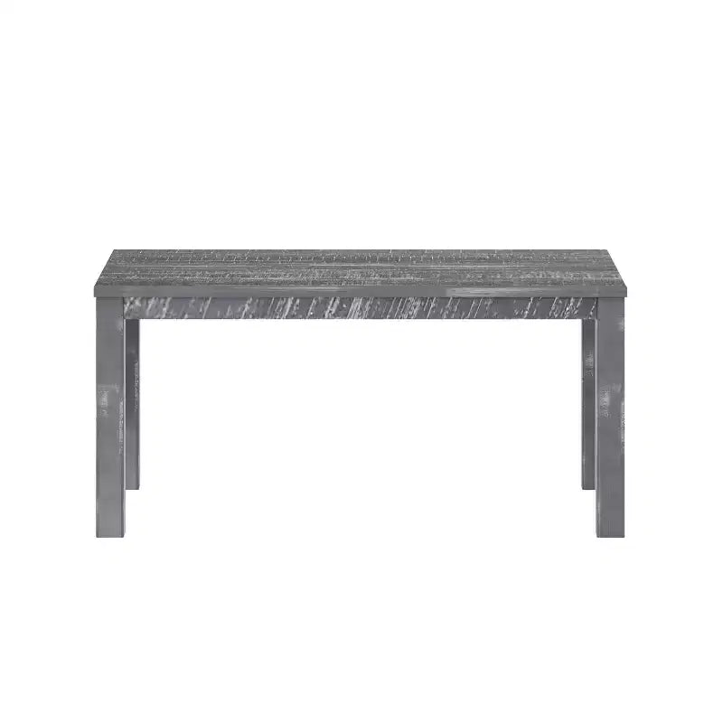 Table à manger rectangulaire en bois, espresso/gris/blanc, 6 places