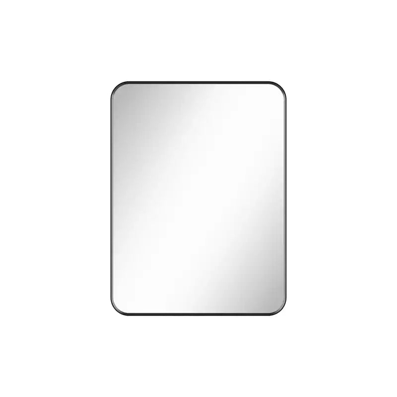 Miroir mural rectangulaire arrondi noir/blanc – 1 personne