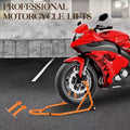 Motorcycle Stand, 850LBS Heavy-Duty Lift with Wheels - Adjustable Front & Rear Stand for All Models