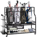 Movable Golf Bag Organizer, All In One Golf Bag Storage Garage Organizer, Sports Equipment Organizer, Golf Bag Storage Garage Organizer with Baskets