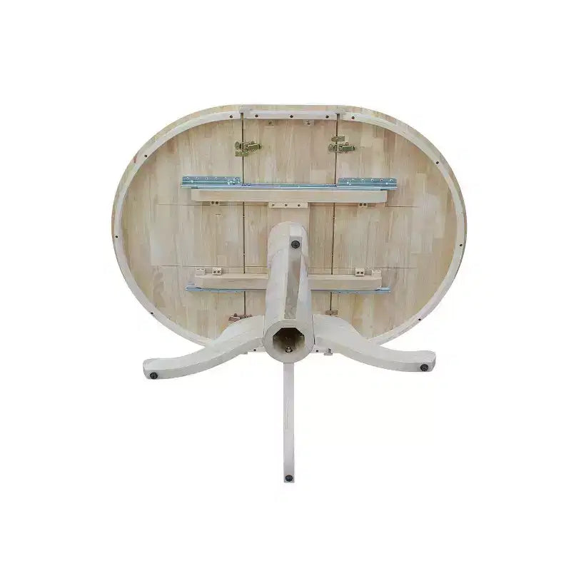 Table de salle à manger ronde à rallonge hauteur comptoir de 36" – Parawood massif non fini, 4 places