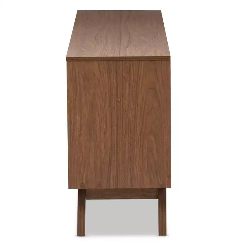 Brown & White 6-Drawer Dresser, Mid-Century Modern, Single