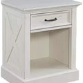 Seaside Lodge Nightstand White - Home Styles: Coastal Bedside Storage, Painted Mahogany Frame