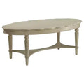 Coffee Table Off White - Acme Furniture: Carved Wood Legs, Antique Finish, Living Room Furniture