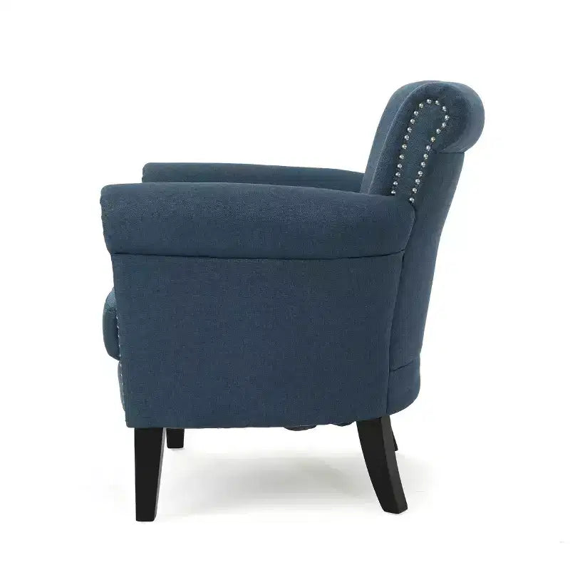 Fauteuil de club clouté vintage Brice – Clous décoratifs, capacité de 113 kg