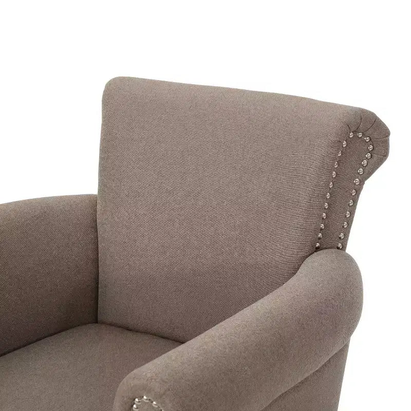 Fauteuil de club clouté vintage Brice – Clous décoratifs, capacité de 113 kg