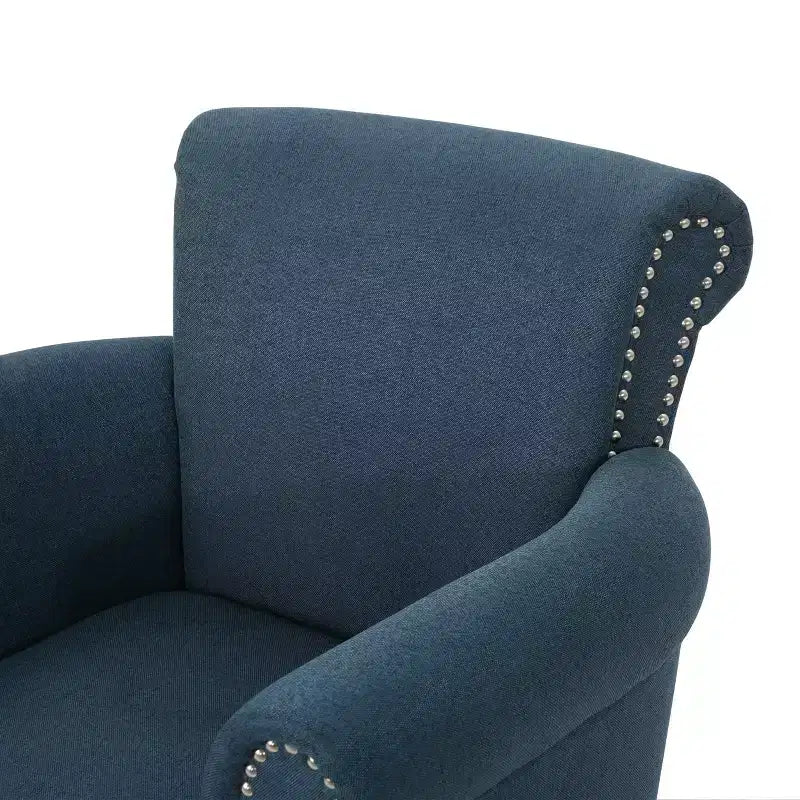 Fauteuil de club clouté vintage Brice – Clous décoratifs, capacité de 113 kg